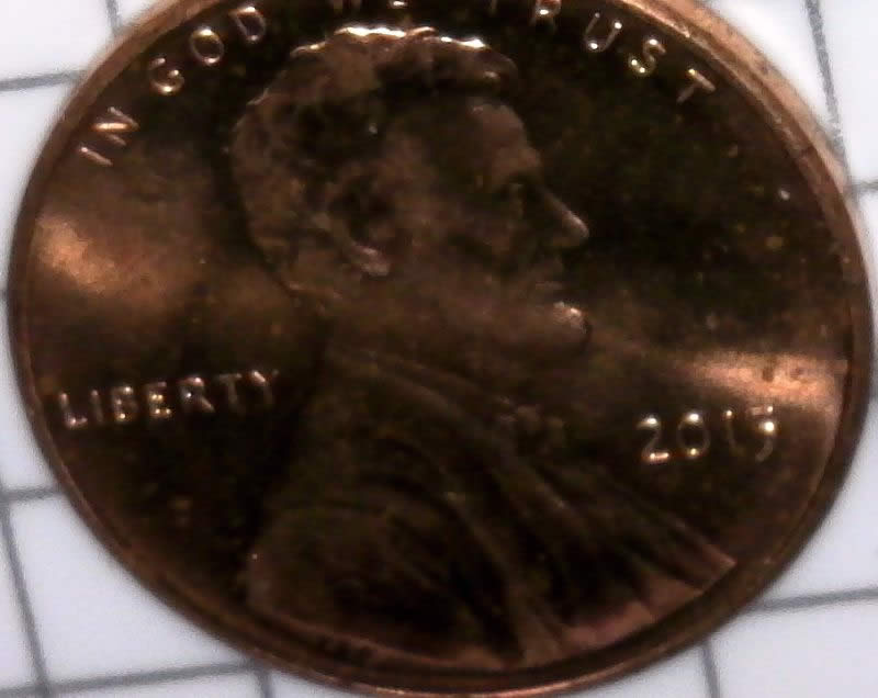 2015-P-Lincoln-Cent-With-Retained-Die-Break-On-Shield-It's-Big-And-Chunky
